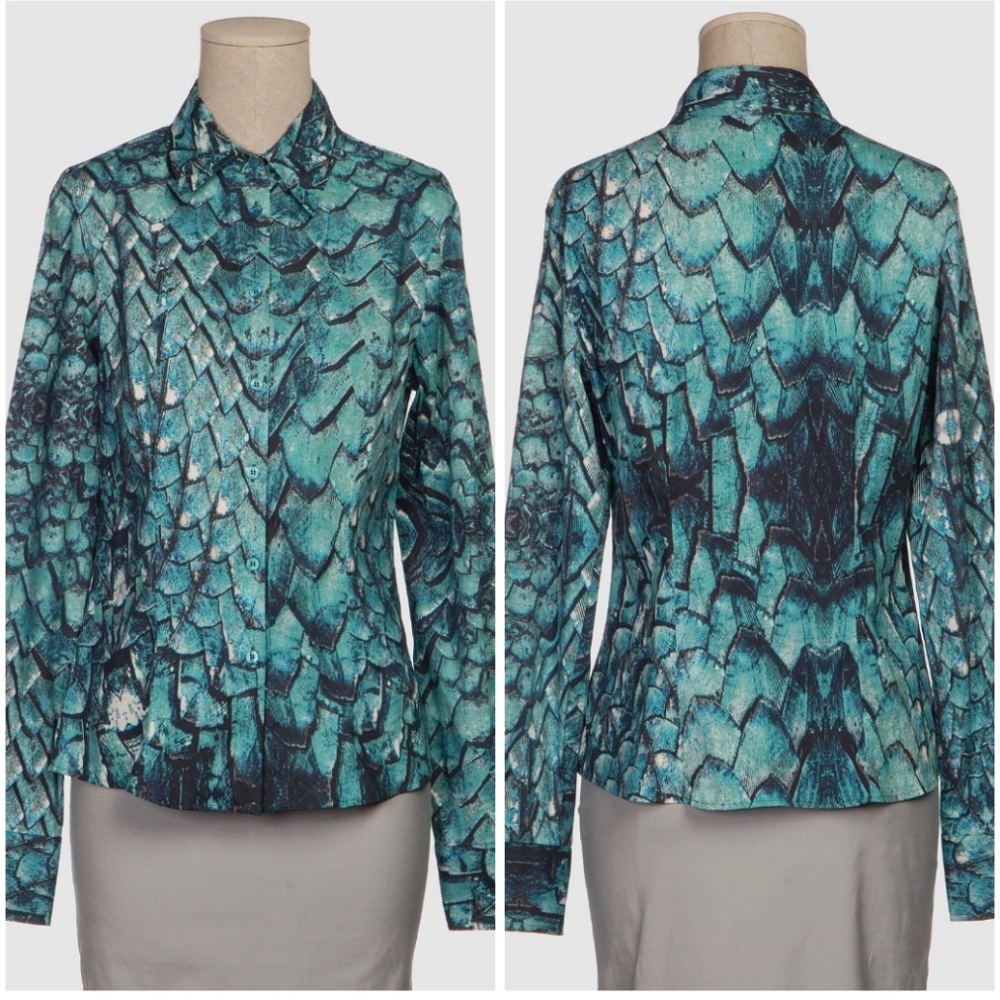 NWT! Just Cavalli By Roberto Cavalli Fish Scale Blouse Size: XS